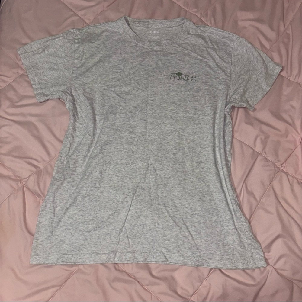 PINK Victoria's Secret Gray Short Sleeve Tee